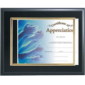 Solid Black Certificate Holder 8 1/2"x11"